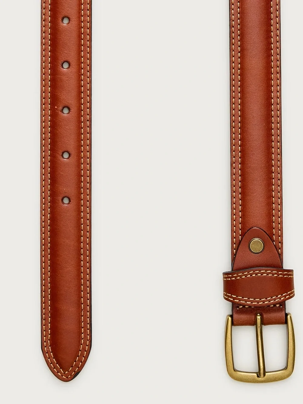 J crew burnt caramel Contrast-stitch belt in leather